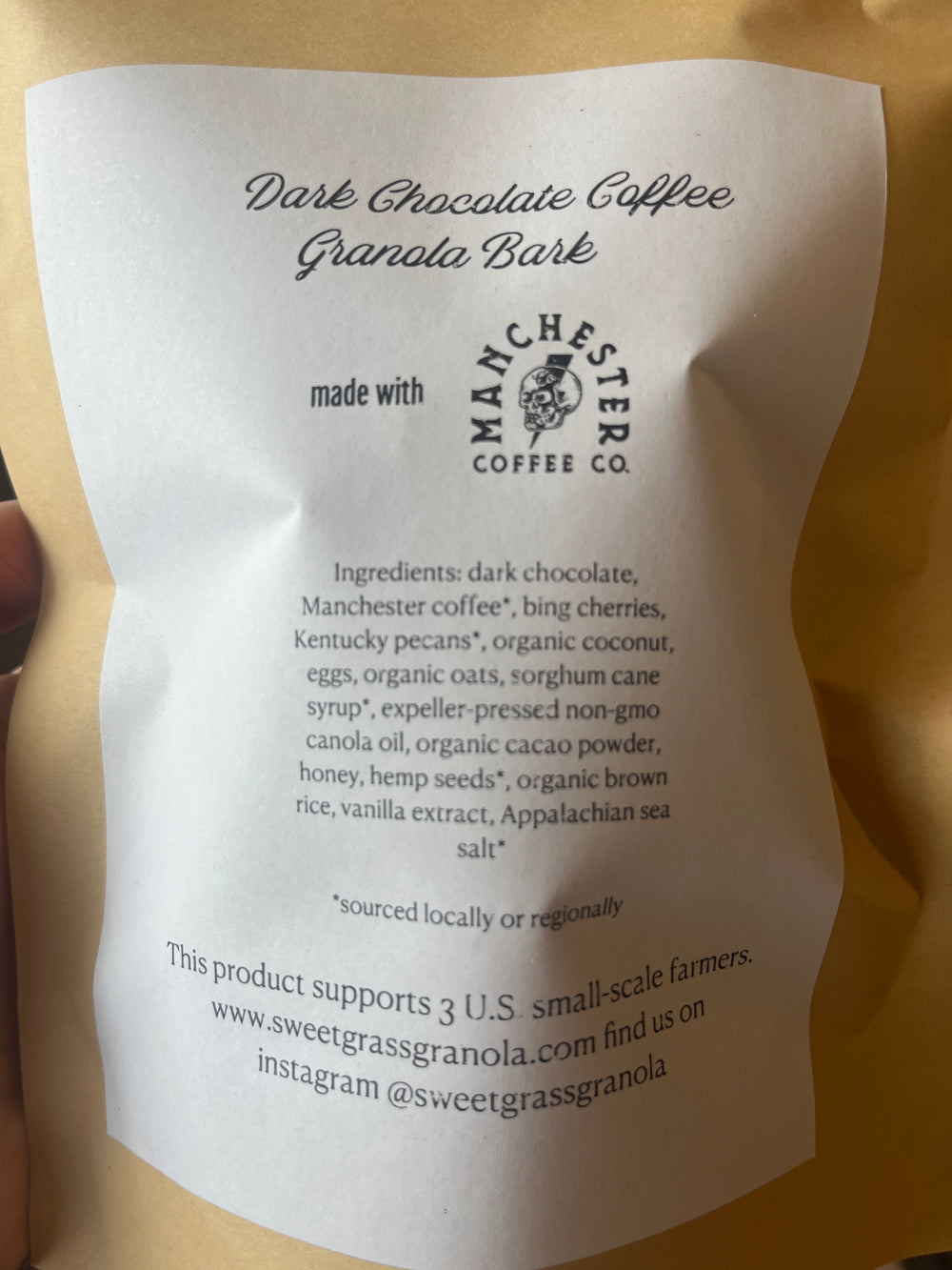 Dark Chocolate *Coffee* Granola Bark